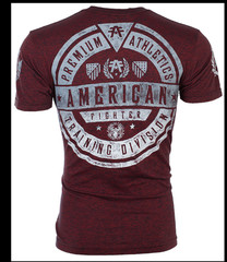AMERICAN FIGHTER Burgundy WISCONSIN Athletic Graphic T-shirt NWT