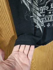 OP Ocean Pacific Y2K Graphic Tee Shirt Black Affliction Style Wings Eagle M