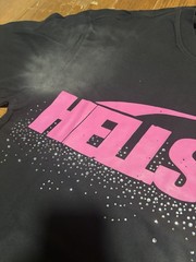 Hellstar T-Shirt Men’s Black & Pink w Rhinestones New