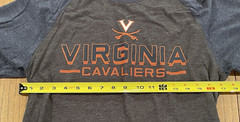 Colosseum Men’s Virginia Cavaliers Gray Long Sleeve T-Shirt Size Medium