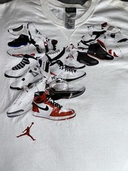 Rare Vintage Air Jordan Retro History Shirt Nike Size M Jordan 1 Bred Basketball