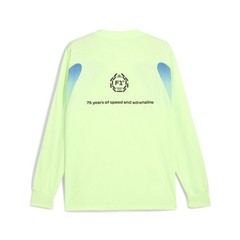 PUMA F1 Oversized Crew Neck Long Sleeve Pullover Shirt Mens Green Casual Tops 63