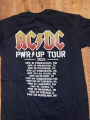 AC/DC POWER UP TOUR Black 2025 Concert T-SHIRT-SIZE Men’s S/M 2 Sided