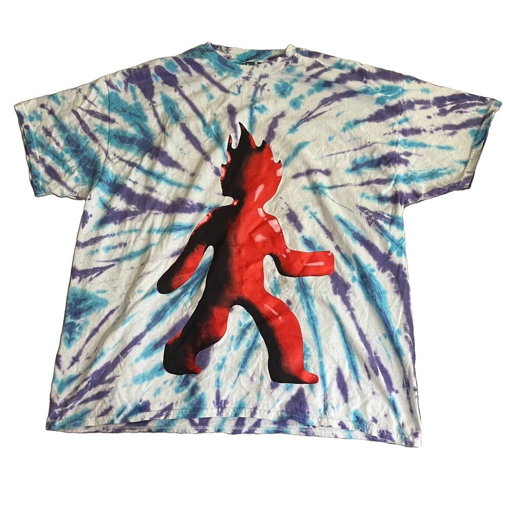 Travis Scott Astroworld 2021 Cactus Jack Sz XL TieDye Boxy “Man On Fire” T Shirt