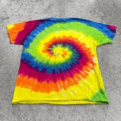Colortone Tie-Dye Graphic T-Shirt Mens Large Multicolor Crew Neck Cotton Tee