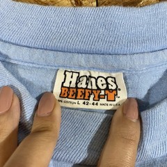 Vintage 70s Hanes Beefy I Got Lei’d Hawaiian Style Blue Single Stitch Shirt SZ L