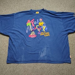 Vintage FUBU Shirt Men 6X Blue Fat Albert Junkyard Gang Graphic Distressed Y2K