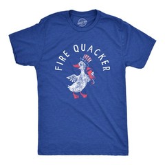 Mens Fire Quacker T Shirt Funny Sarcastic Fourth Of July Party Duck Fireworks