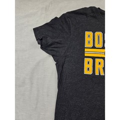 47 Brand Boston Bruins NHL Graphic T-Shirt Mens Large Charcoal Heather Grey