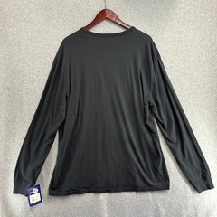 Champion Long Sleeve T-Shirt Black Garment Dye Embroidered Logo Mens Size XL NEW
