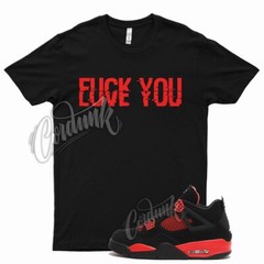 Black YOU T Shirt for Air J1 4 Red Thunder Gym Varsity Iconic 1 14