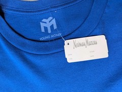 Young Money Nieman Marcus Shirt Long Sleeve Blue Graphic Rap Cotton Collab