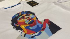 D10S Cotton 100% Maradona Diego Official Product White Jersey T-Shirt Dios 10