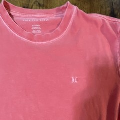 American Eagle Men’s Pink Logo Crew Neck Short Sleeve T-Shirt Size M