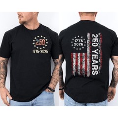 250 Years Of Independence America 250th Years Anniversary Front & Back T-Shirt