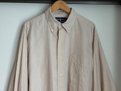 Ralph Lauren BLAKE Cotton Kanoko Shirt L Beige for 14Y+ Japan