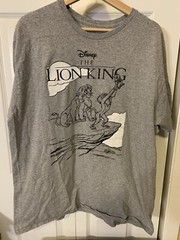 Disney The Lion King Mens Sz XL Shirt Mufasa Sarabi Simba Zazu Gray