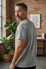Nike Mens ‘Just Do It’ Big Logo Graphic Tee, Gray, Size: X-Large