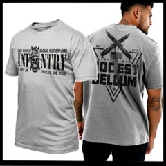 Infantry T-Shirt Army USA Flag Combat Grunt War Veteran Tee Size S-2XL tee