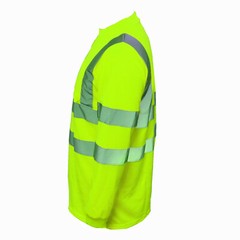 Hi Vis ANSI Class 3 Reflective Safety Lime Long Sleeve T Shirts High Visibility