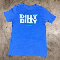 Brew City Dilly Dilly Bud Light T-Shirt Short Sleeve Tee Royal Blue Mens Size M