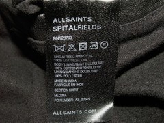 Men’s All Saints SECTION LEATHER SHIRT jacket overshirt M (ref103) £139.99!!!!!
