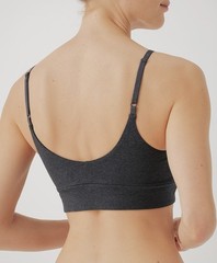 Pact Women’s Everyday Classic T-Shirt Bra Large Charcoal Heather Comfortable Fit