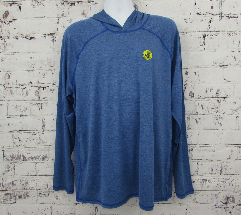 Body Glove Royal Blue Long Sleeve XL Sun Beach 50 UPF Rash Guard Hoodie T-Shirt