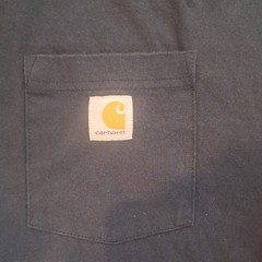 Carhartt K87 Navy Original Fit Pocket Logo Crew Neck T-Shirt Men 4XL Regular