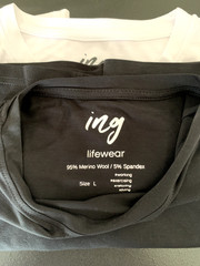 Merino Wool Active Crew Neck Shirt Colors Black ING Lifewear
