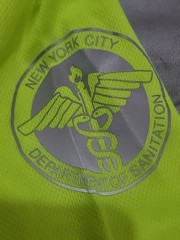 VTG DSNY NYC SANITATION NEW YORK CITY WORK SAFETY SHIRT VEST UNIFORM MTA NYPD