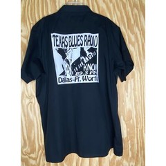 Vtg Texas Blues Ra2dio KNON 89.3 Dallas-Ft. Worth Dickies Work Shirt Sz Men’s 2X