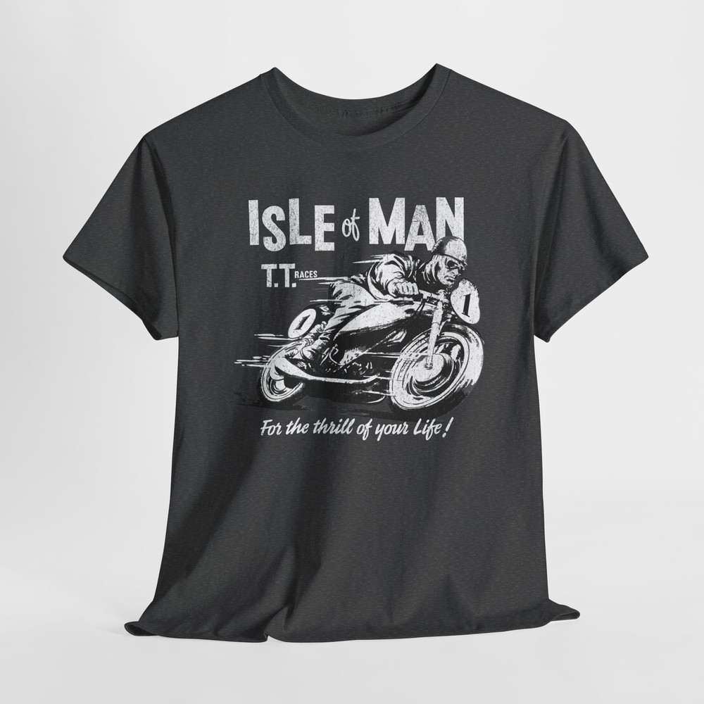 Motorcycle Racing Isle of Man TT Lover Premium Cotton Tee S to 5XL