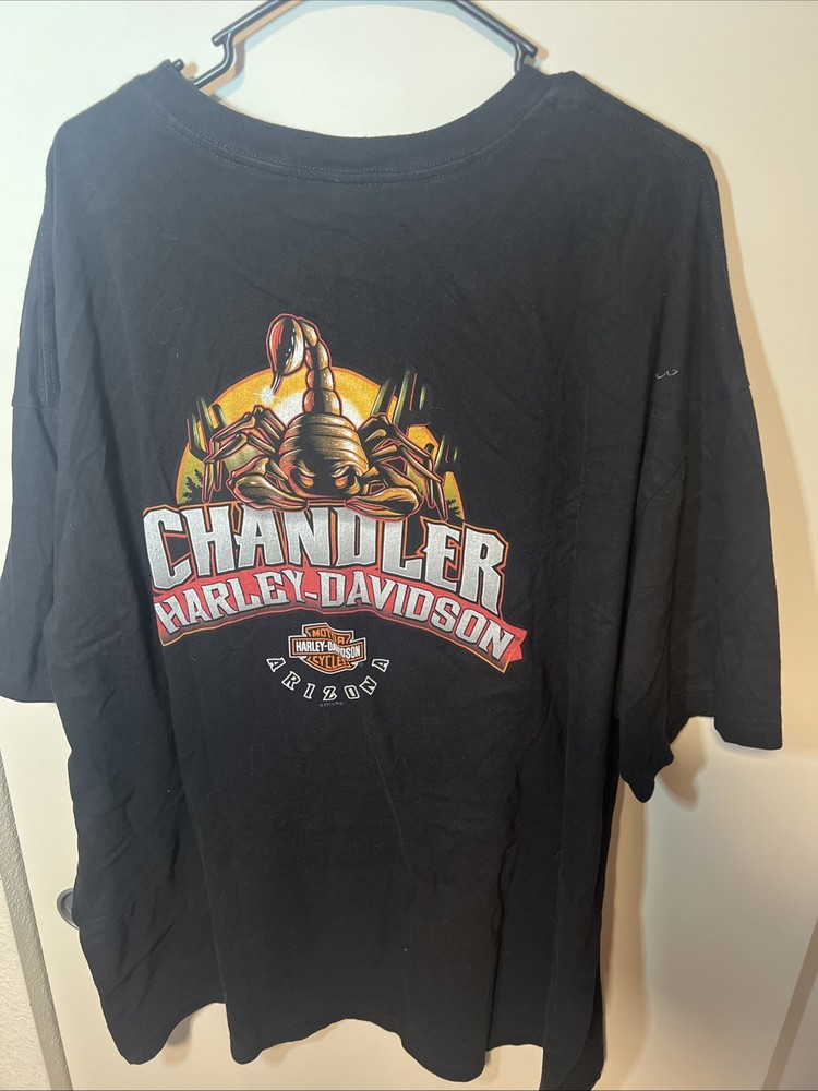 Harley Davidson Motorcycle Chandler Arizona Black Scorpion T Shirt Mens Size 4XL