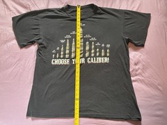 Rothco Choose Your Caliber Shirt Mens XL Black Bullet Cal Sizes Graphic Tee