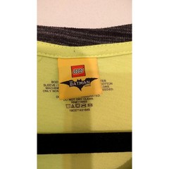 Lego Batman Movie Mens 2XL Neon Green Graphic Ringer T-Shirt DC Comics Logo