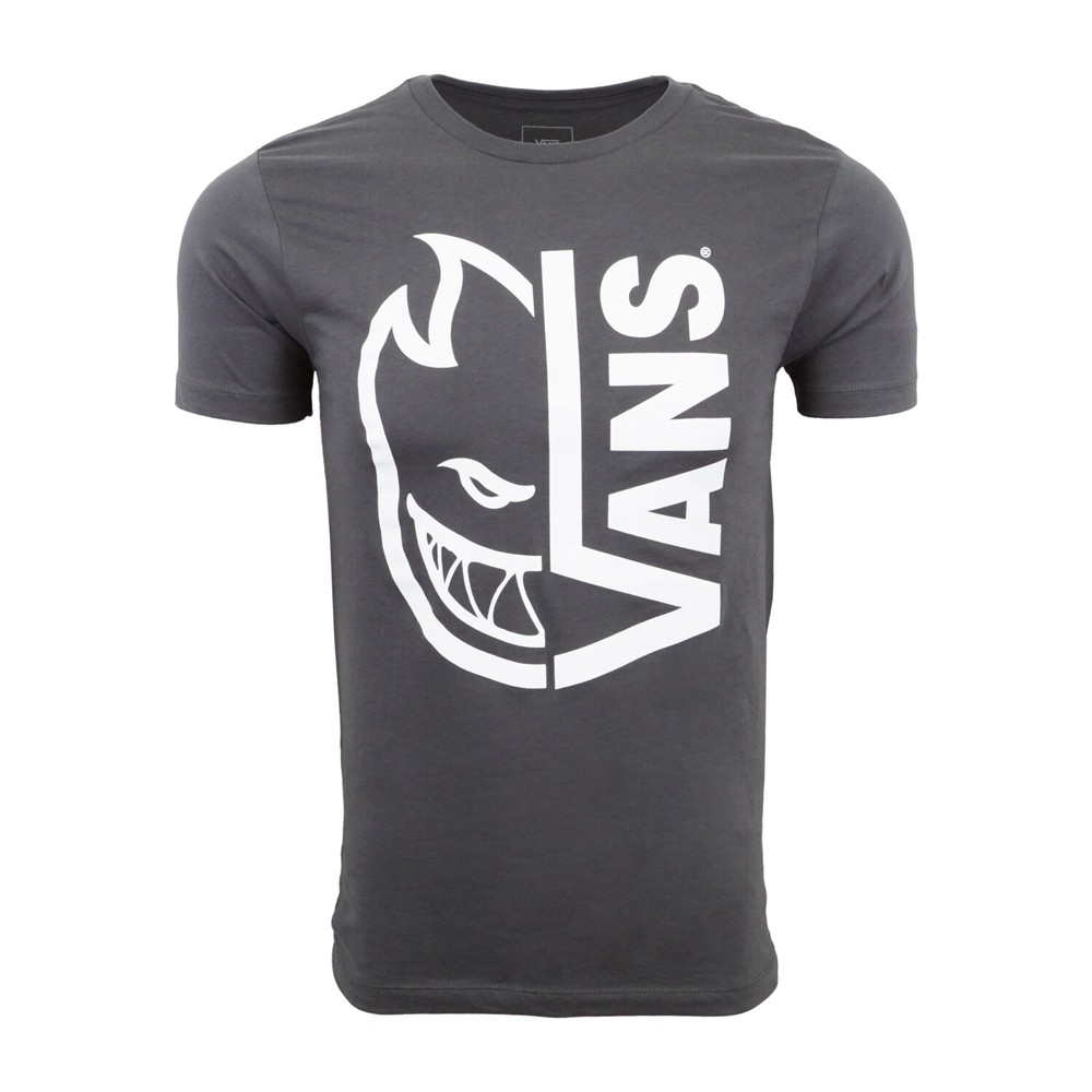 VANS MENS SPITFIRE T SHIRT PREMIUM CHARCOAL