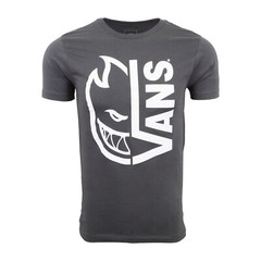 VANS MENS SPITFIRE T SHIRT PREMIUM CHARCOAL