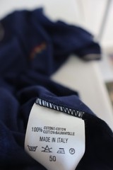 Pierre Cardin Mens T-Shirt Cotton Light Logo Vintage Blue Size 50 Regular Fit