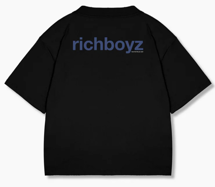 RichBoyz Unisex Box Tee Muted Black Boxy Fit Graphic Logo Tee T-Shirt Size M NWT