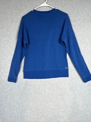 Adidas Climate Shirt Blue Long Sleeve Logo Crew Neck Medium 12/14 Youth