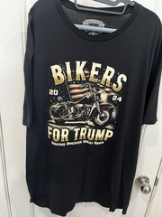 Bikers For Trump 2024 Men’s XXL Tee Shirt Black