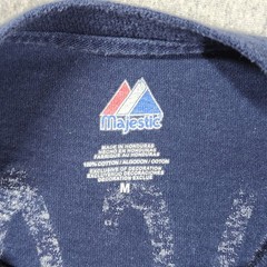 Majestic Montgomery Biscuits Shirt Mens M Navy Good Evan Longoria 6 MiLB Tee