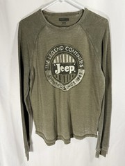 Jeep Logo Lucky Brand Shirt Men’s M Long Raglan Sleeve Casual Outdoors Enduro