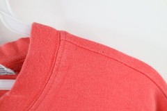 Vintage 90s IOU Mens Medium Blank Baggy Fit Short Sleeve Pocket T-Shirt Salmon