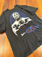 Mike Tyson Collection Men’s Black Double-Sided Graphic T-Shirt 2X Cotton Knit