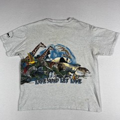 Vintage 1992 Habitat Double Sided Animal Shirt Mens XL Single Stitch Nature 90s