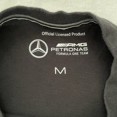 Mercedes Benz Tshirt men MEDIUM AMG PETRONAS FORMULA ONE TEAM Black/ Black LOGO