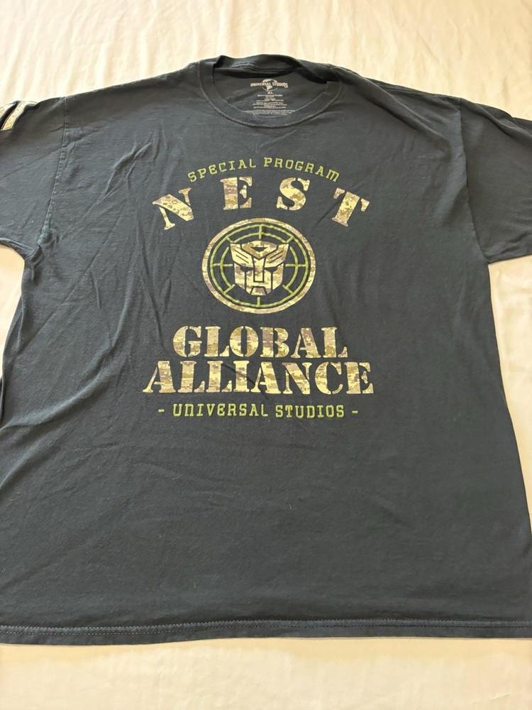 Universal Studios Transformers NEST Camo Print T-shirt Adult Unisex XL