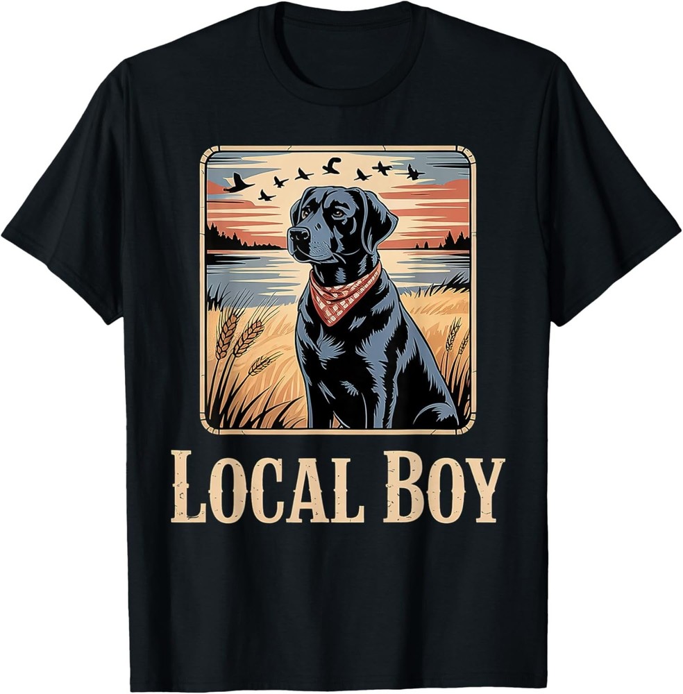 Local Boy Black Lab Hunting Dog T-Shirt